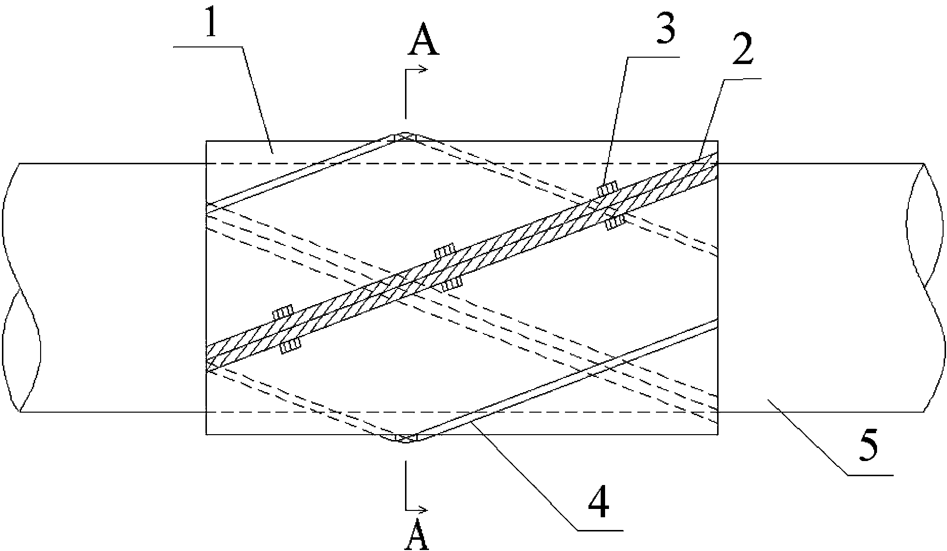 Submarine pipeline buckle arrestor with spiral eye plates and fixation method for submarine pipeline buckle arrestor