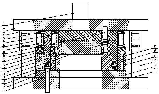 Vehicle drive rear axle brake dustproof cover composite mold and compound process