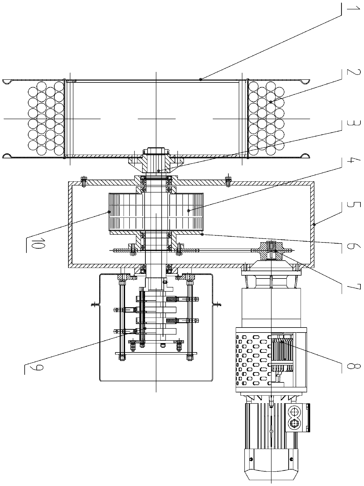 Cable winding drum under condition of high-frequency high-speed winding and unwinding