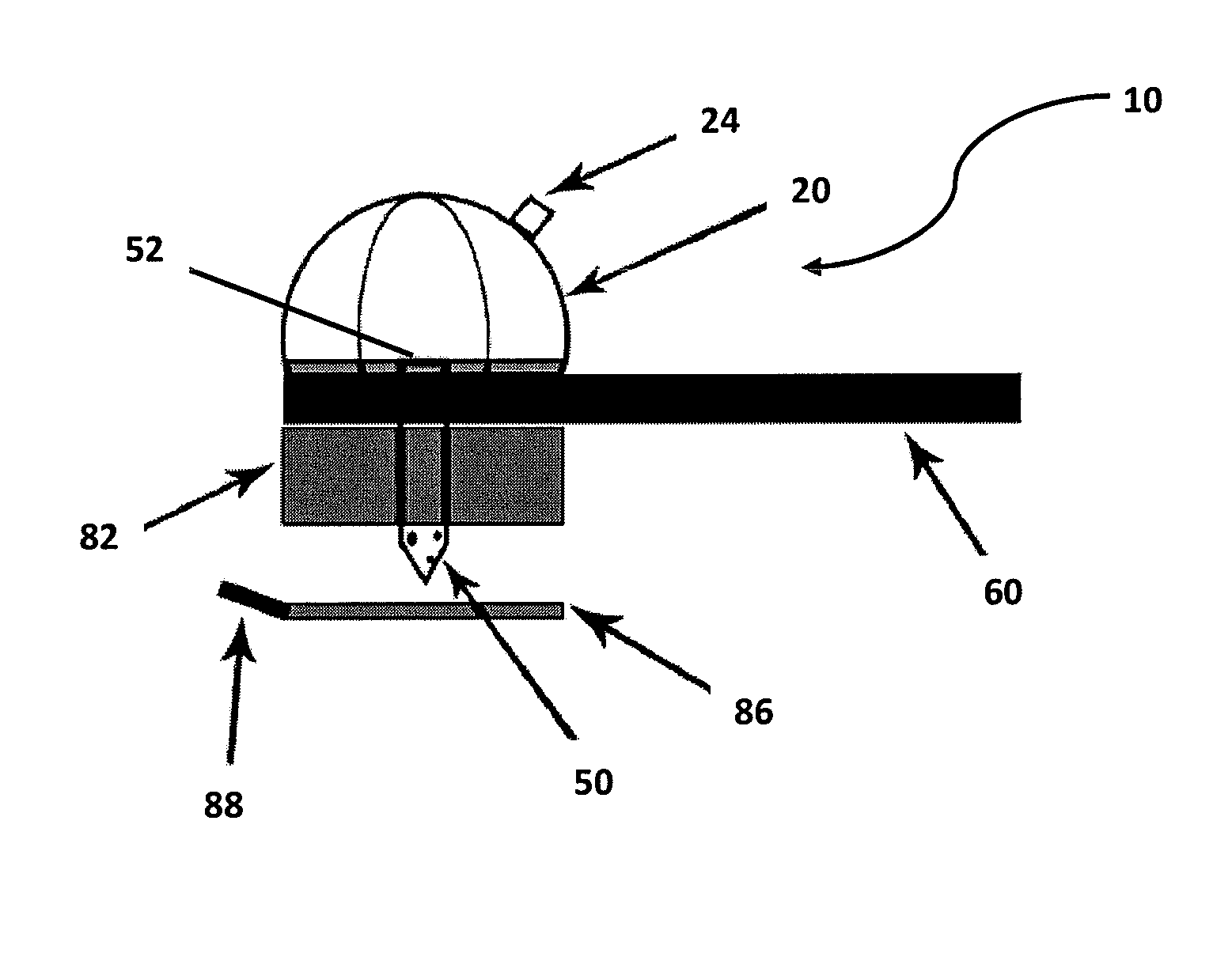 Integrated needle and test strip with aspiration apparatus and method of use