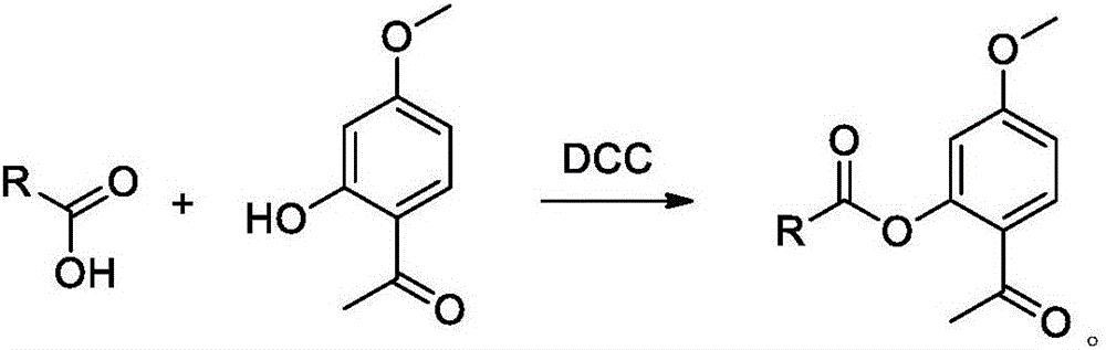 Vitamin A compound and paeonol condensed derivatives and preparation method