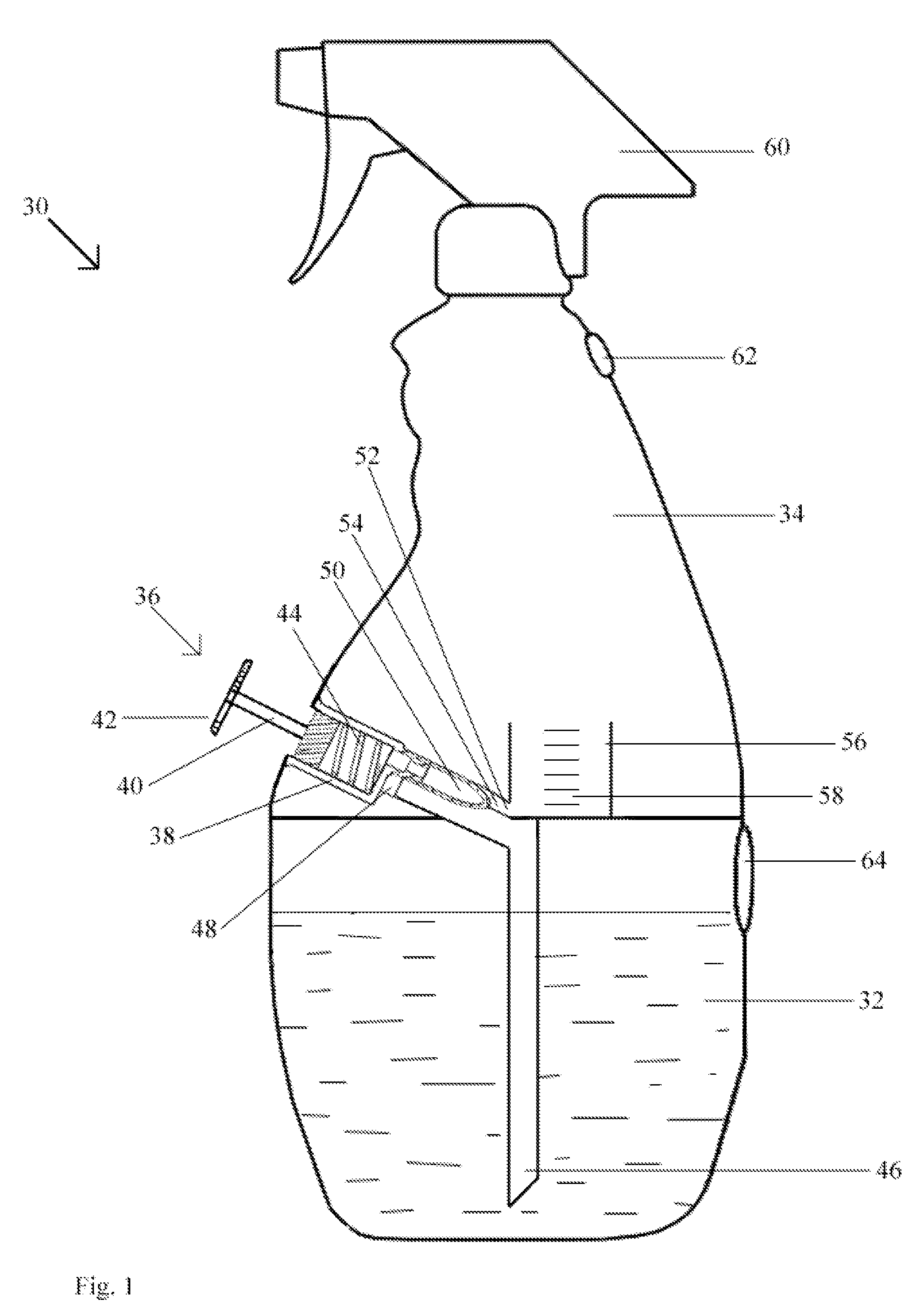 Refillable/reusable mixer bottle