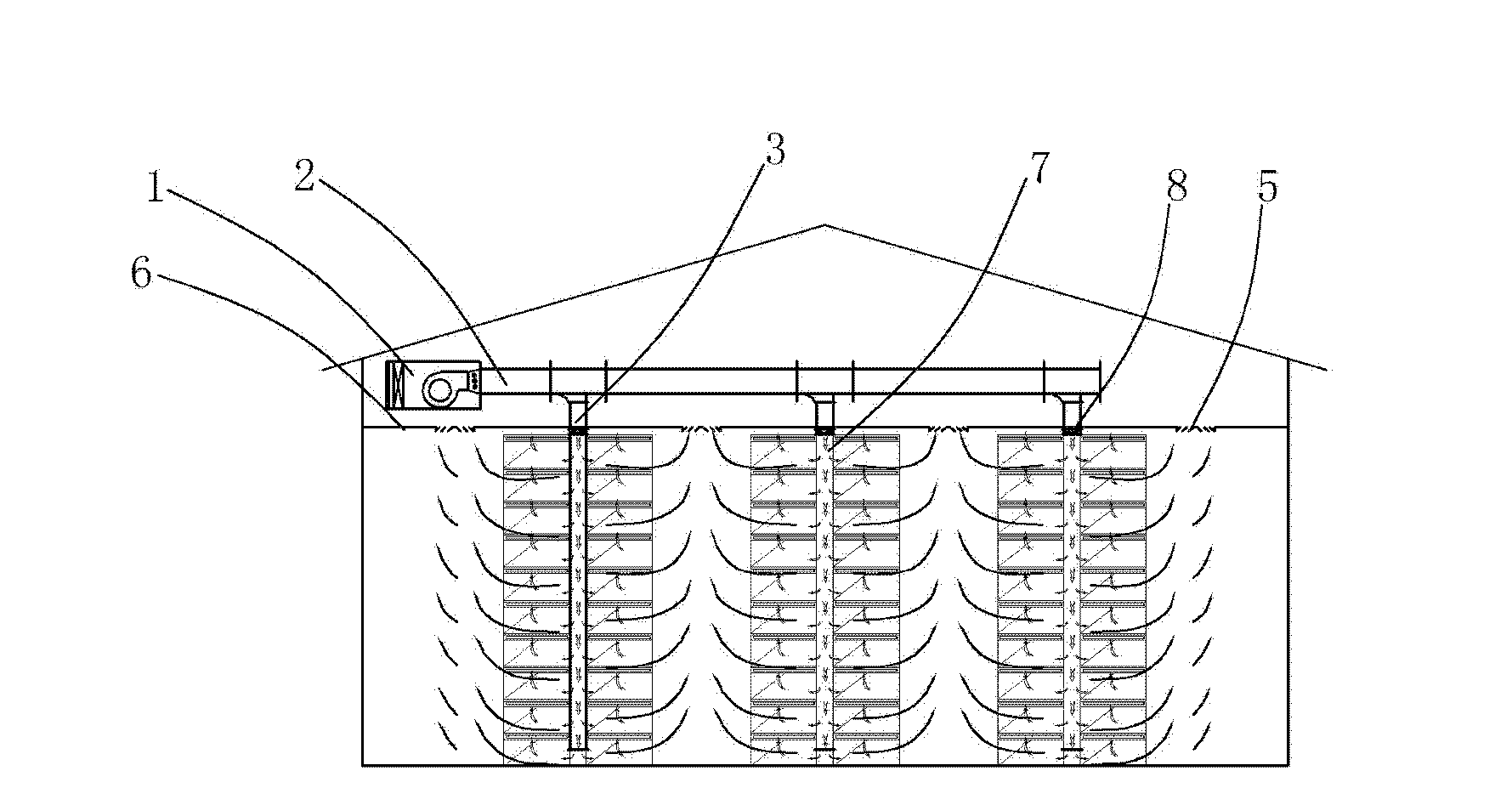 Air conditioner air supply and air return system for plant factory