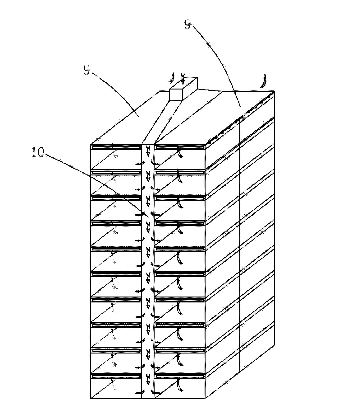 Air conditioner air supply and air return system for plant factory