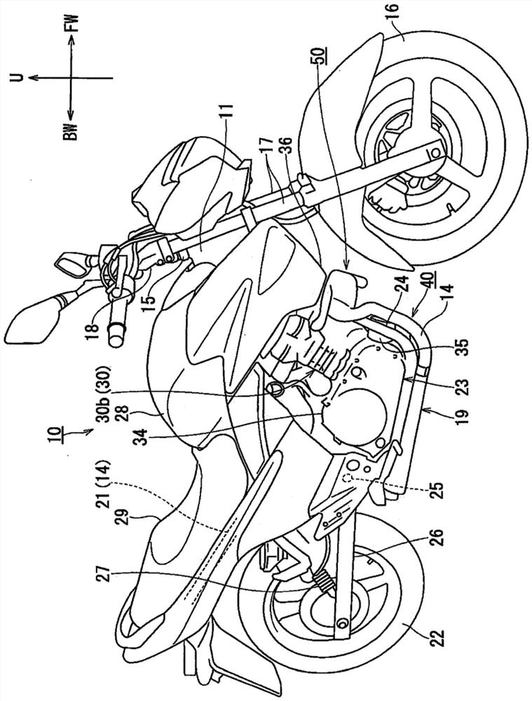 Exhaust device of motorcycle, engine exhaust system and motorcycle