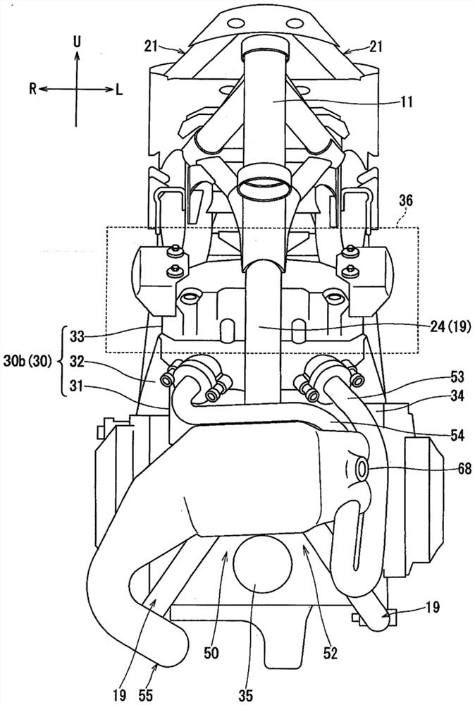 Exhaust device of motorcycle, engine exhaust system and motorcycle