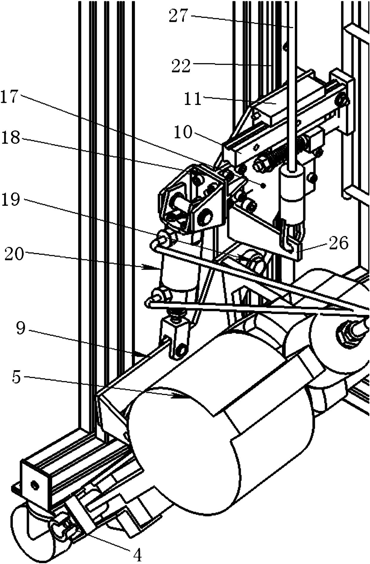 Semi-automatic operating mechanism of air coil nailer