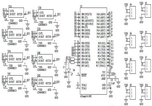 Intelligent light regulating touch-control-free LED operating shadowless lamp circuit control system