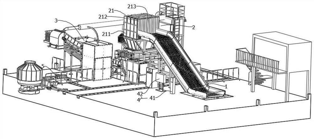 Garbage crushing treatment station