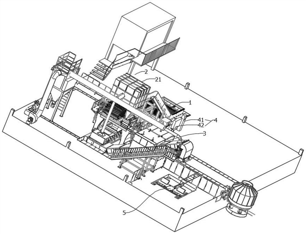 Garbage crushing treatment station