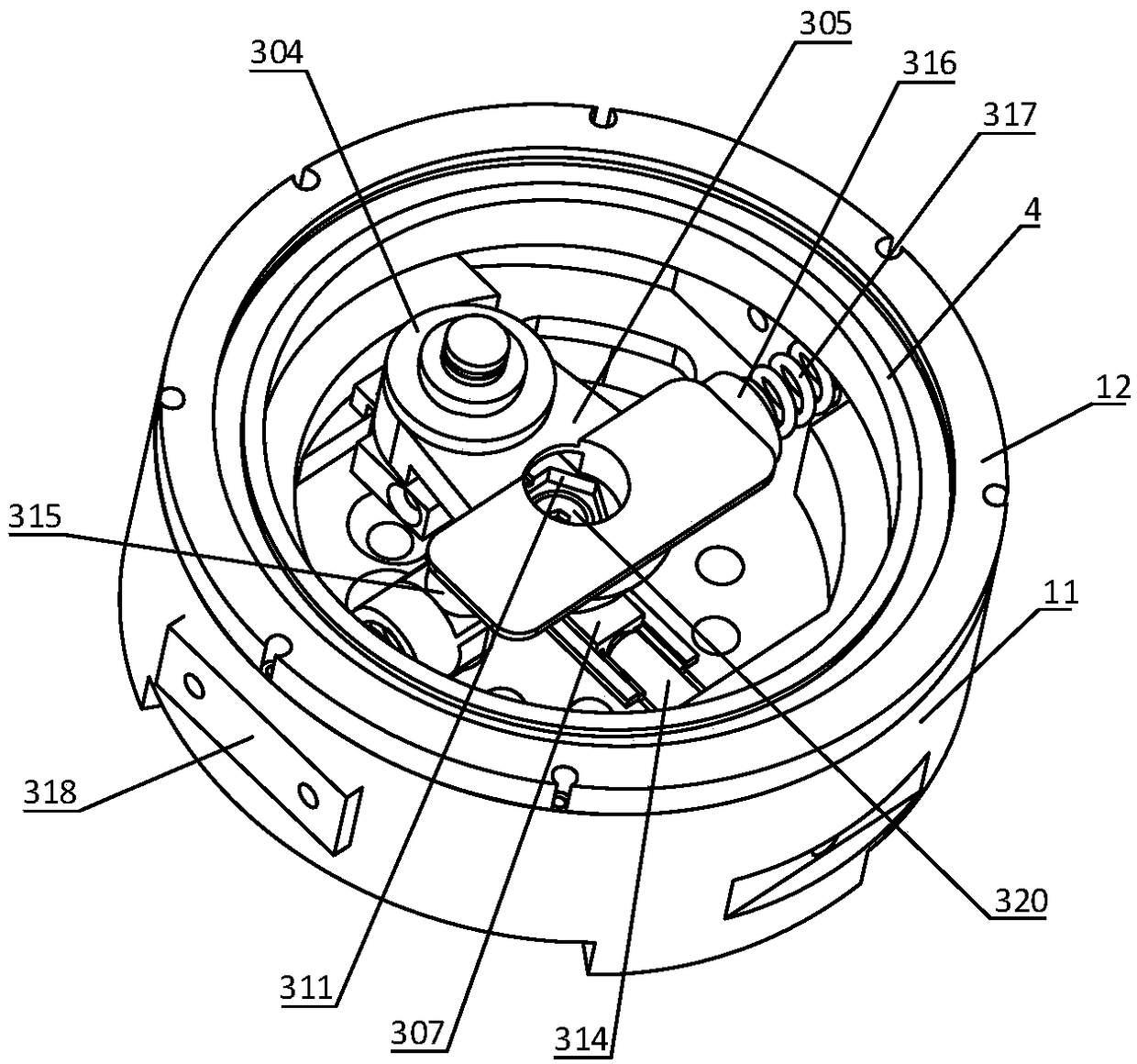 Robot joint variable stiffness module capable of locally linearly adjusting stiffness value