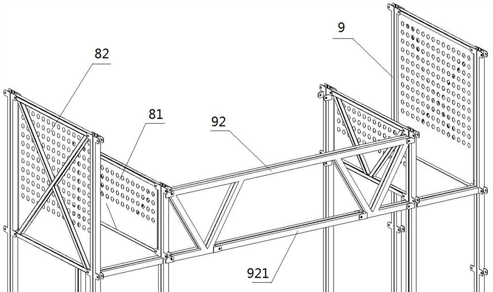 Mobile assembly type bank-protection pier construction scaffold and construction method thereof