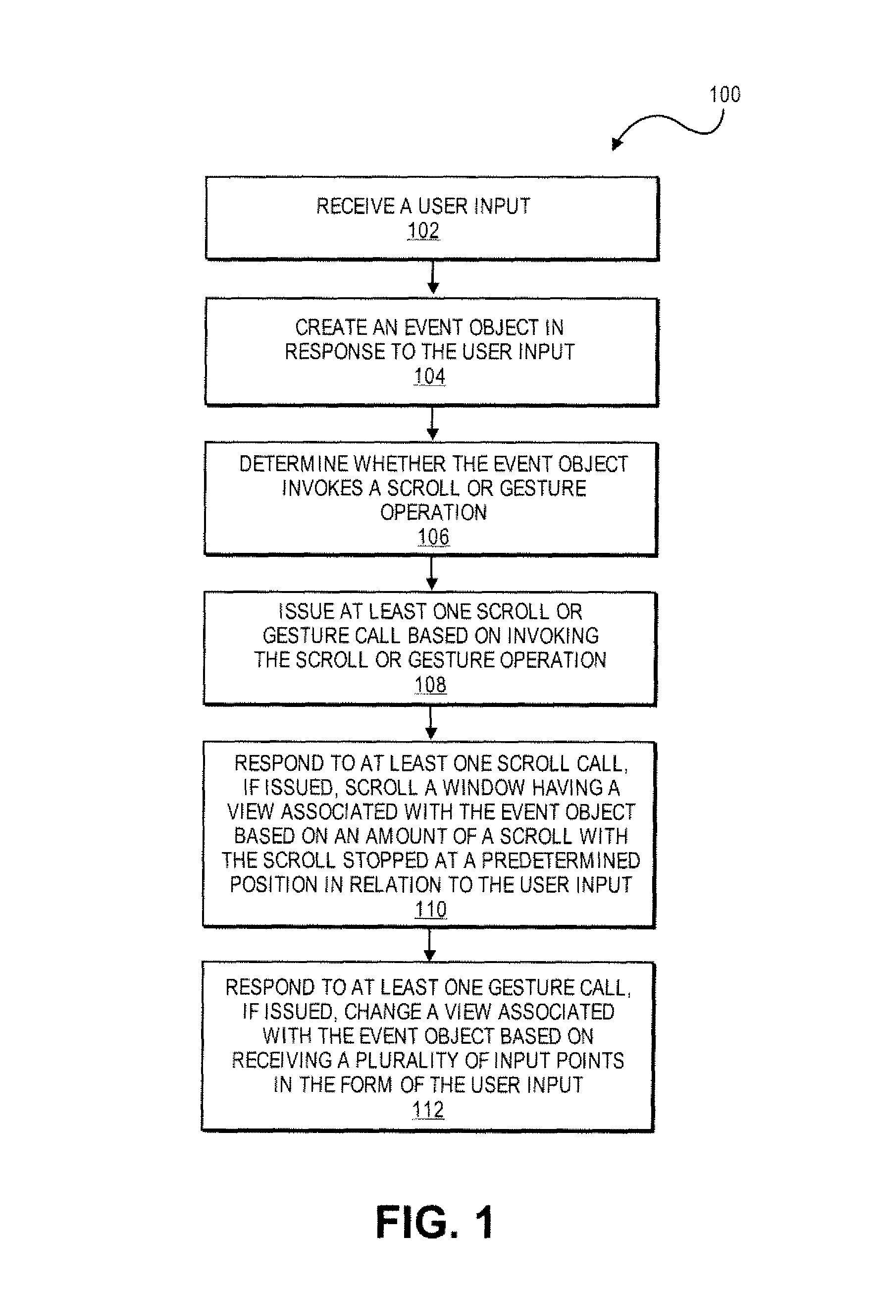 Application programming interfaces for scrolling operations