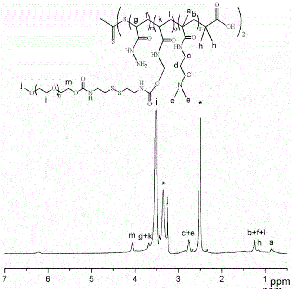 A kind of pH/reduction dual sensitive hydrophilic copolymer drug carrier and its synthesis method and application