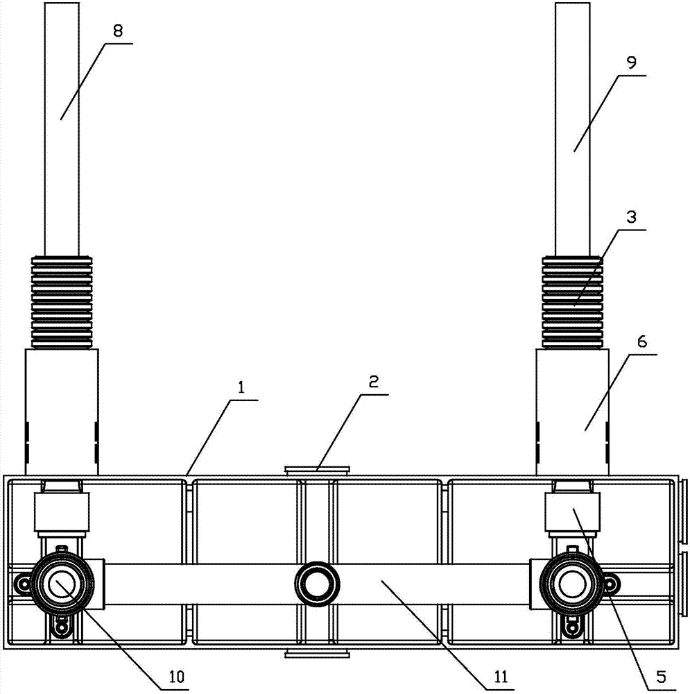 Flexible pipe medium pipe water supply part and construction and using methods thereof