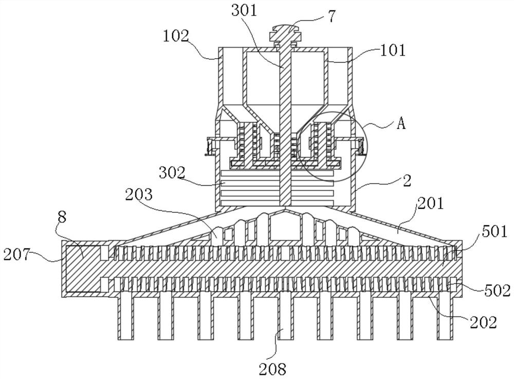 Agricultural sowing and fertilizing all-in-one machine