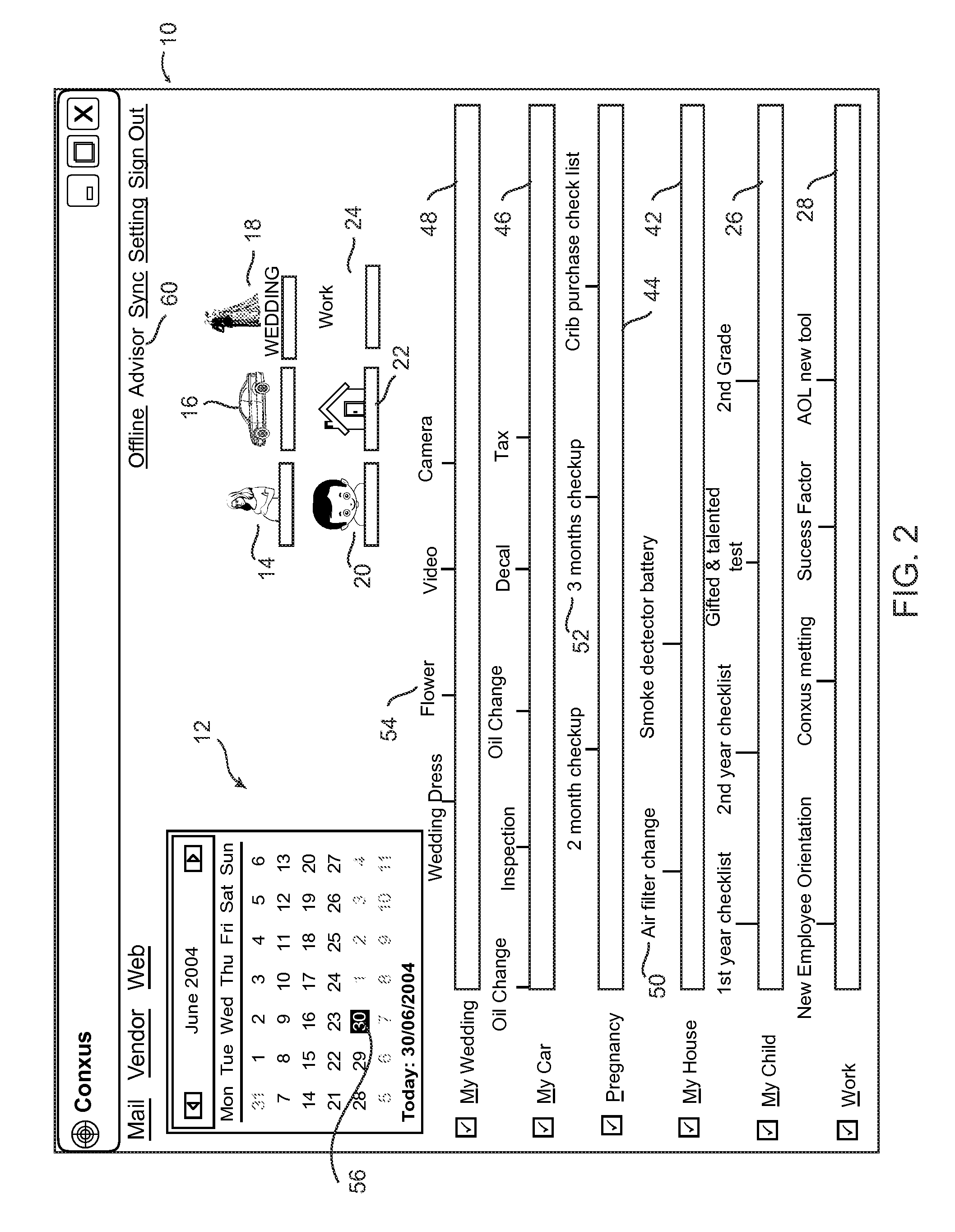 Personal planner with targeted advertising