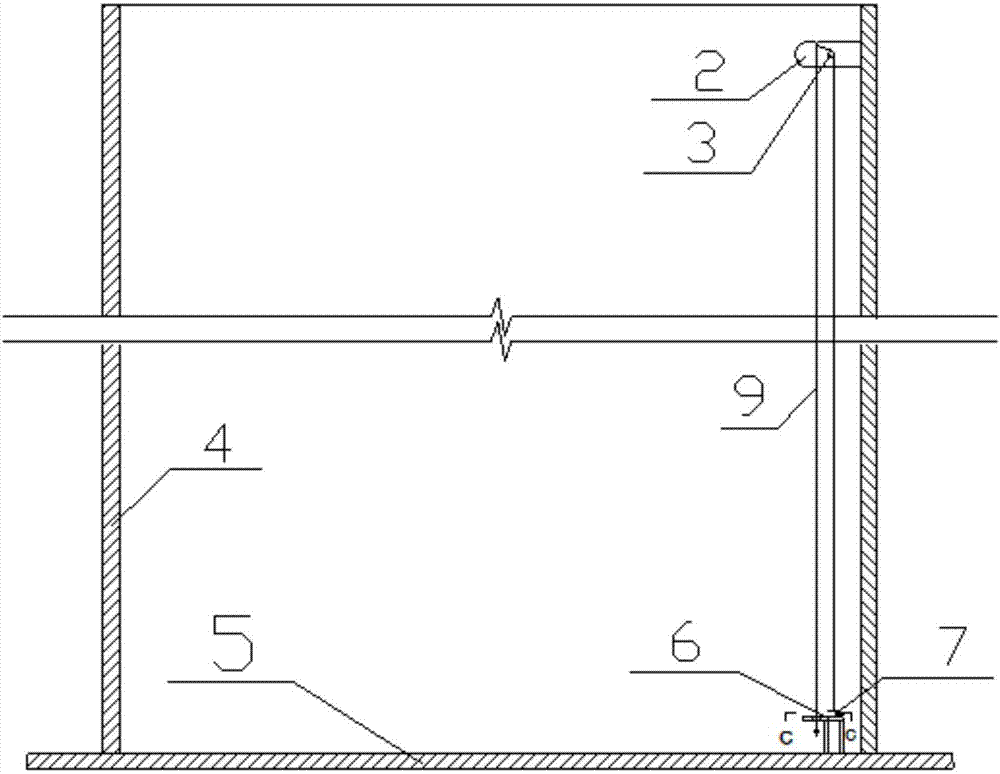 A device and method for verticality measurement of cylindrical steel storage tank inversion process