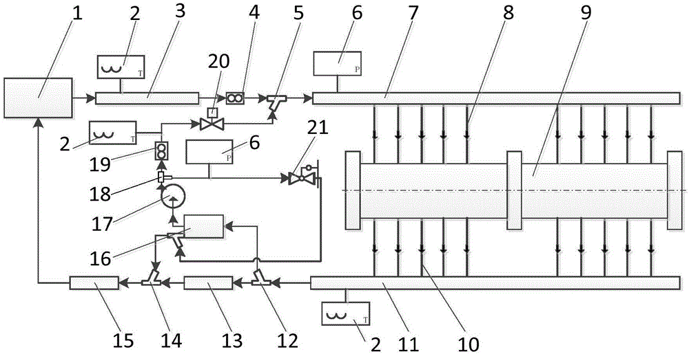 Water cooling system for linear accelerator