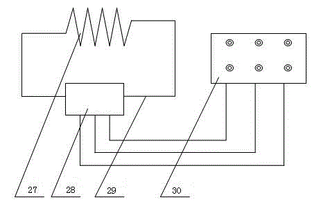 Multiple steel wire induction heating and water-cooling production line