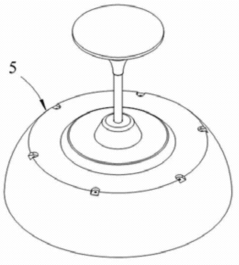 Centrifugal fan lamp device and air blowing method thereof