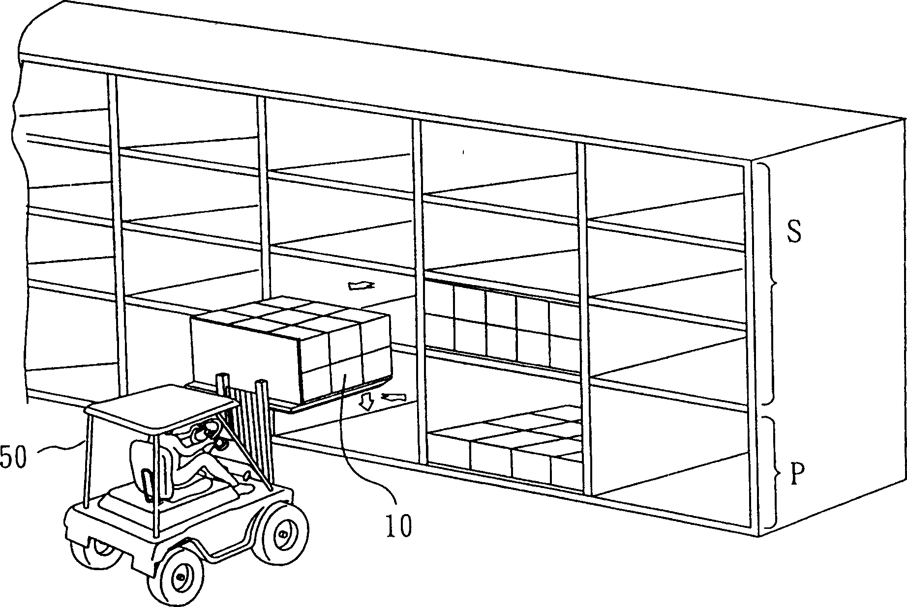 Goods adding program arrangement method