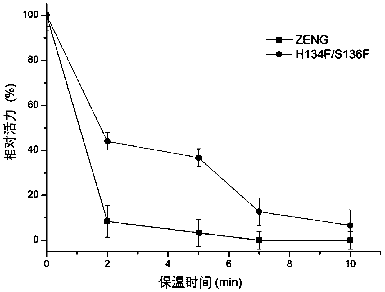 Fungaltoxin ZEN degrading enzyme mutant and application thereof