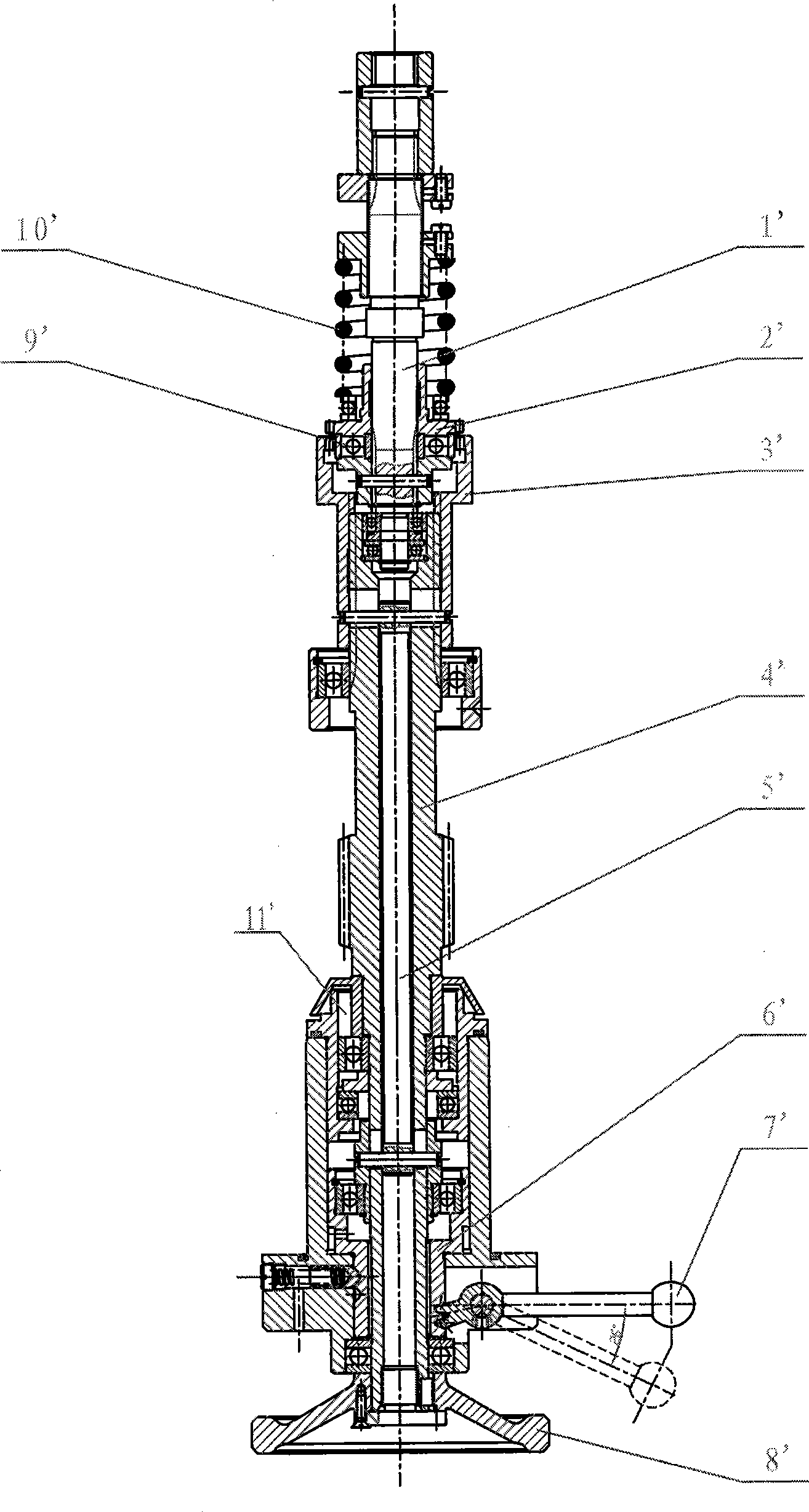 Worm shaft of beam drill