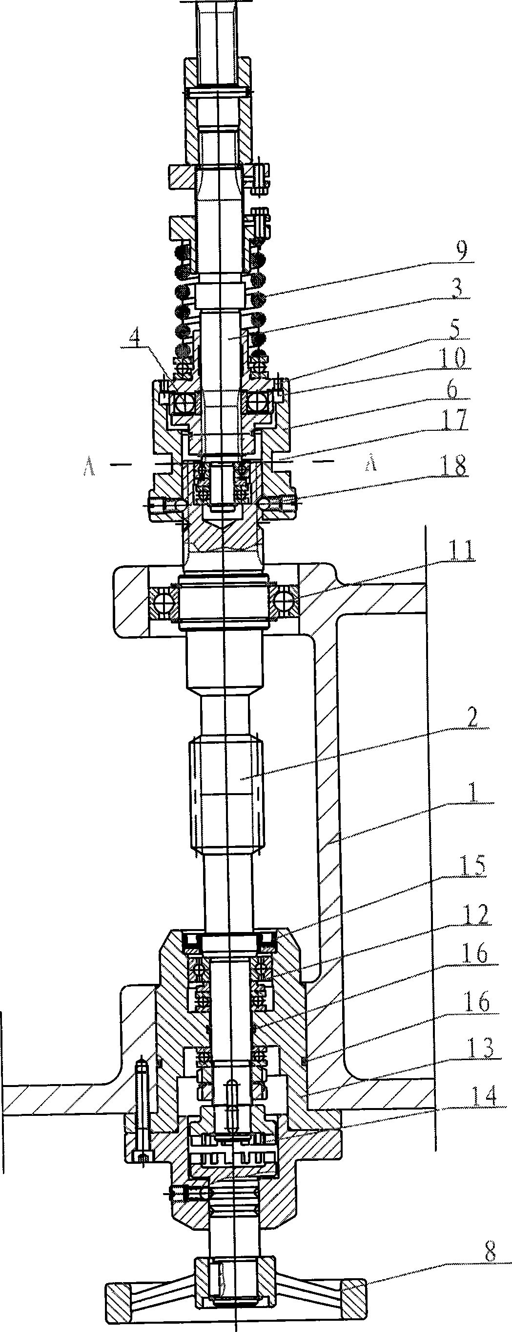 Worm shaft of beam drill