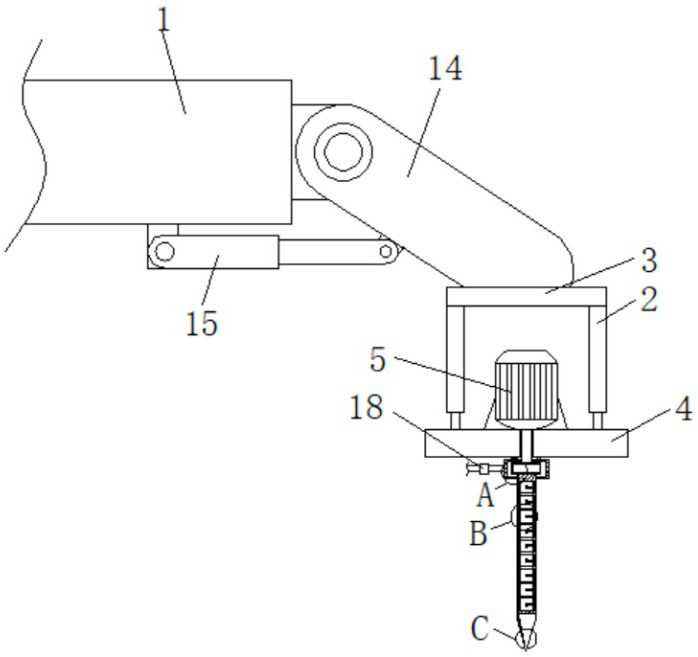 Mechanical arm for geological survey