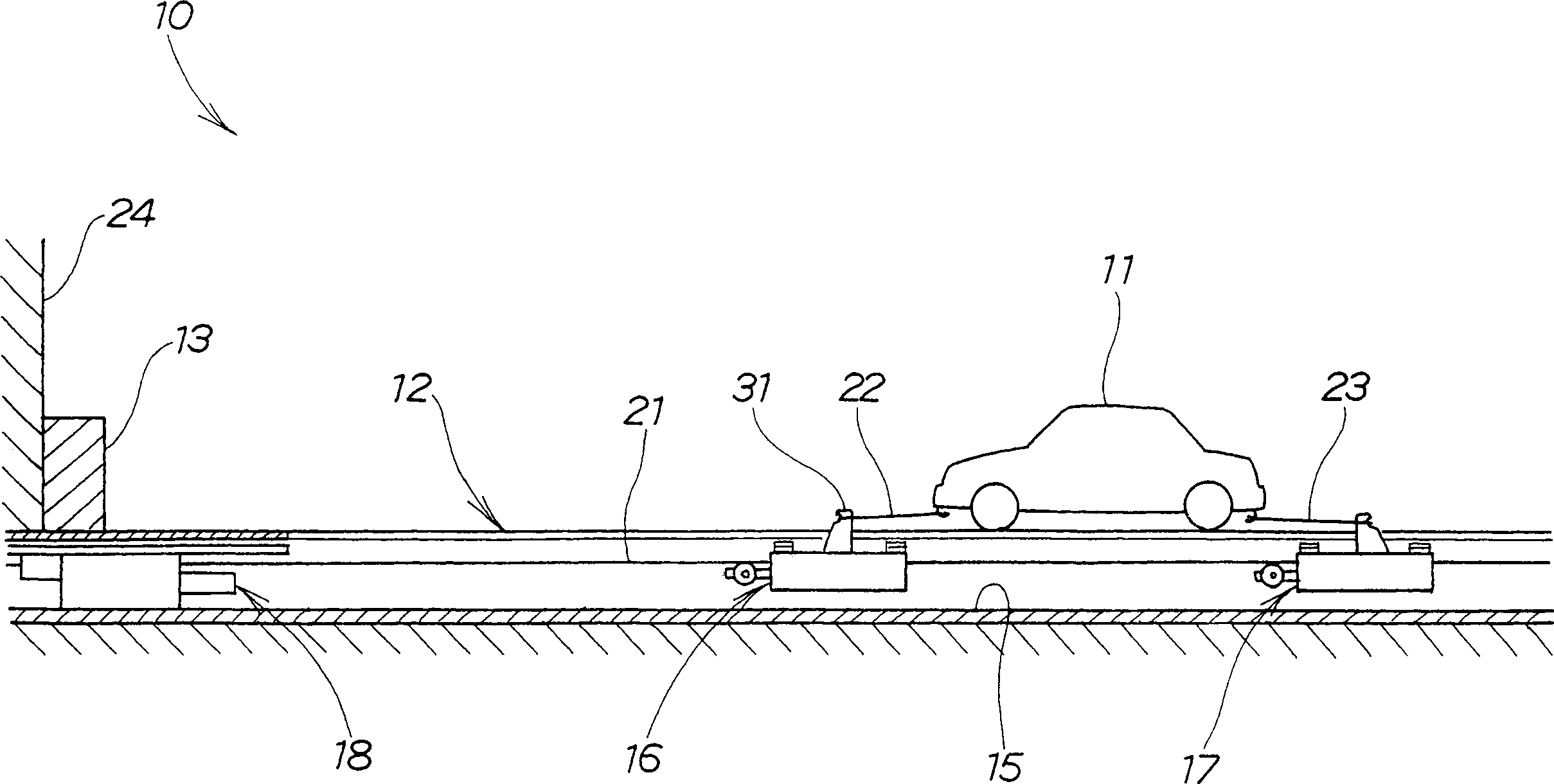 Vehicle impact testing device