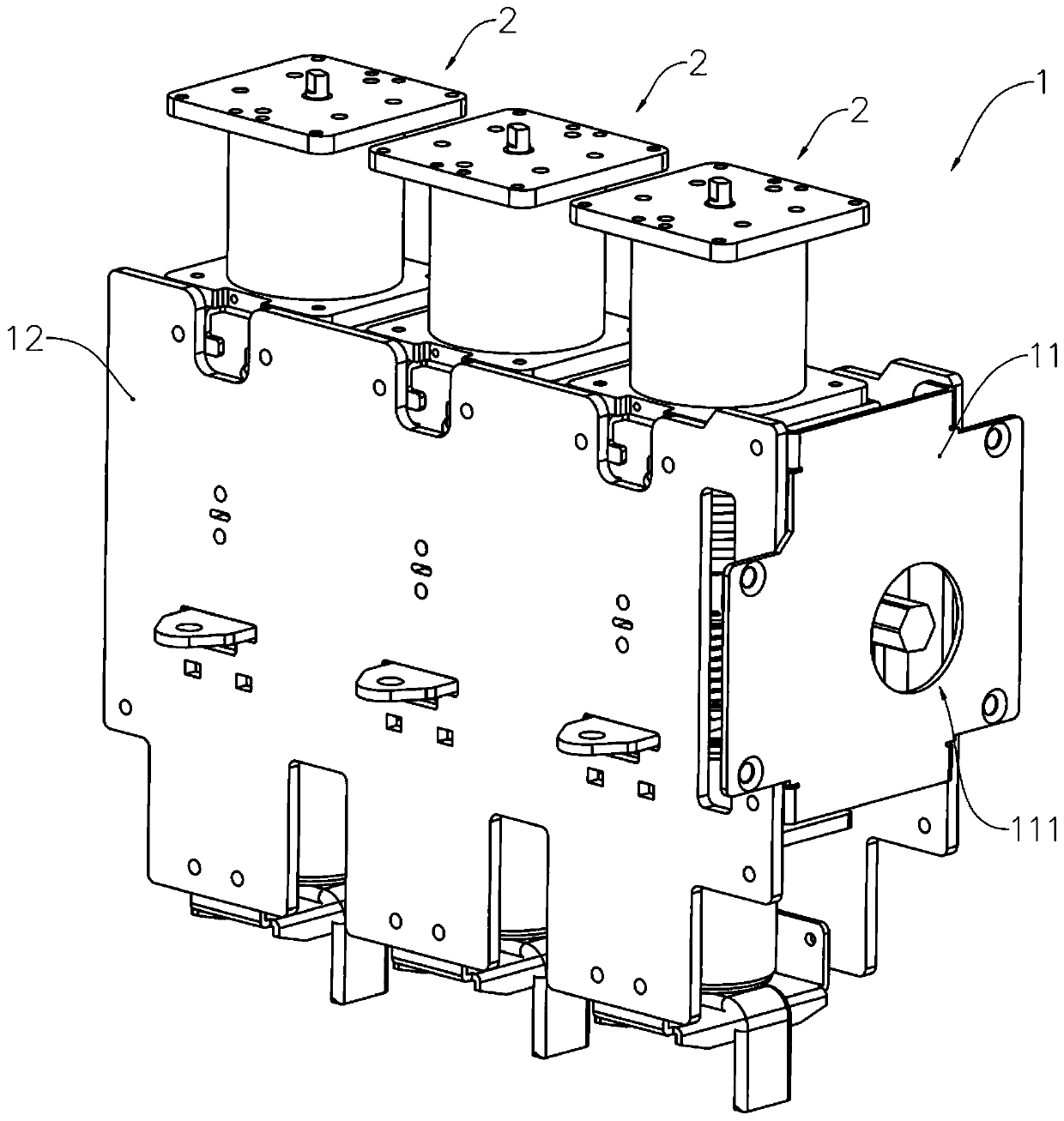 Permanent magnet vacuum circuit breaker and air inflation cabinet