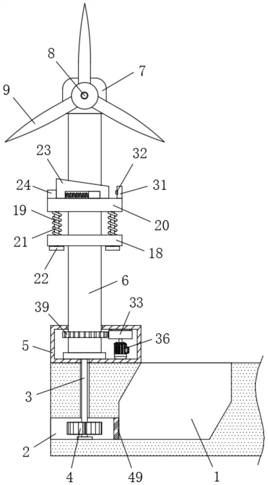 Offshore tide and wind power combined power generation device