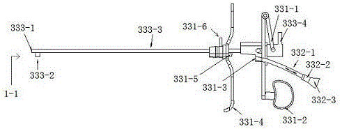 Surgery endoscope device with feedable, retractable and orientation-rotatable laser emission window