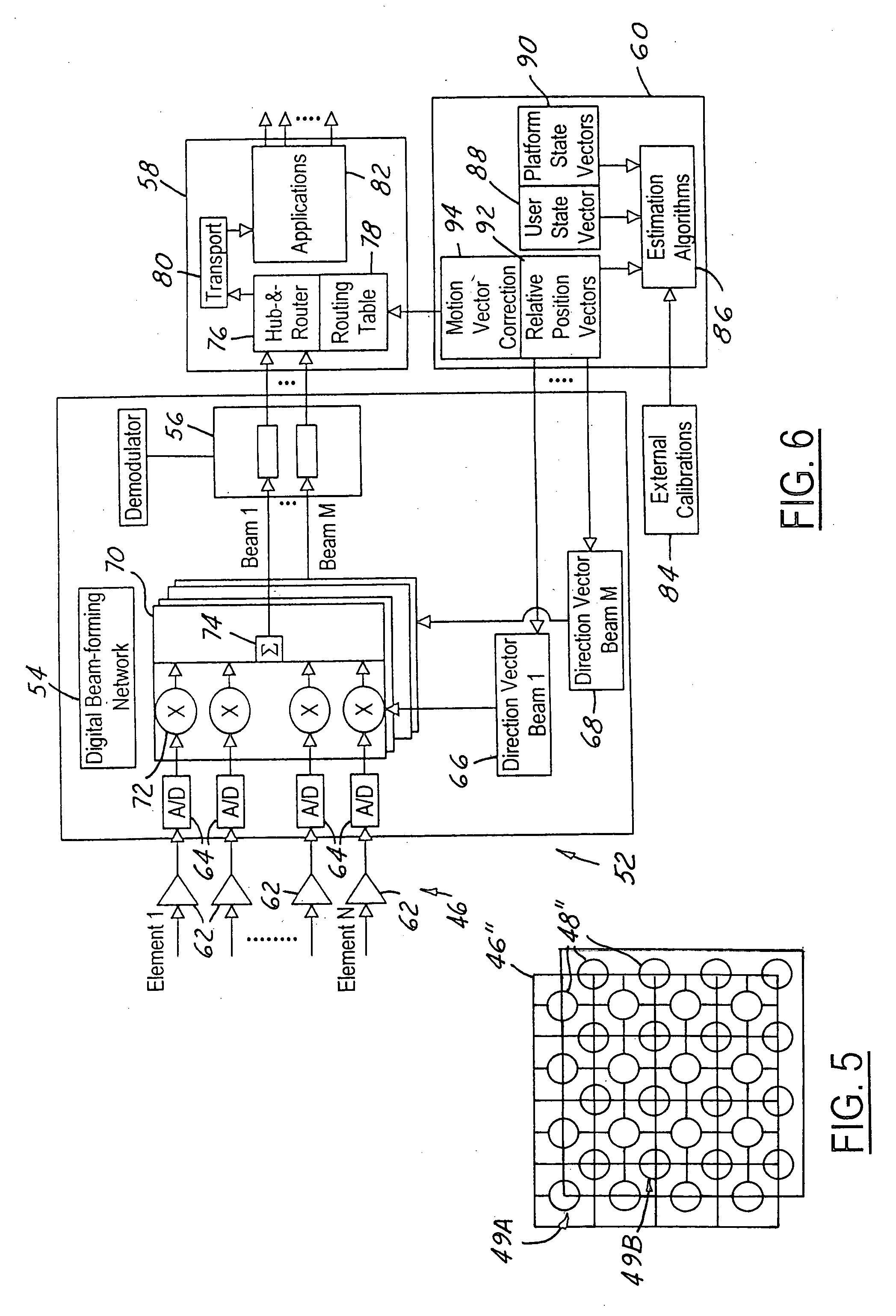 Communication system using multiple link terminals for aircraft