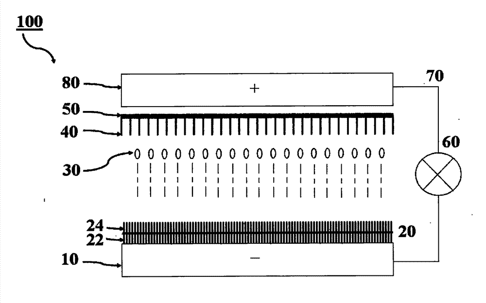 Photo-electrochemical cell with needle electrode and manufacturing method thereof