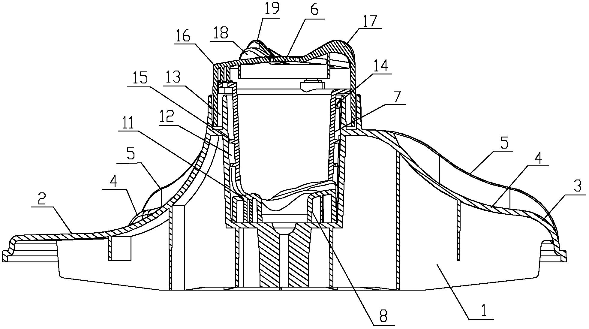 Impeller for washing machine and washing machine using impeller