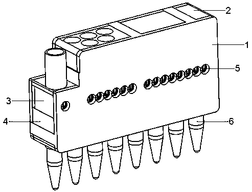 Microfluidic nucleic acid testing card box and kit