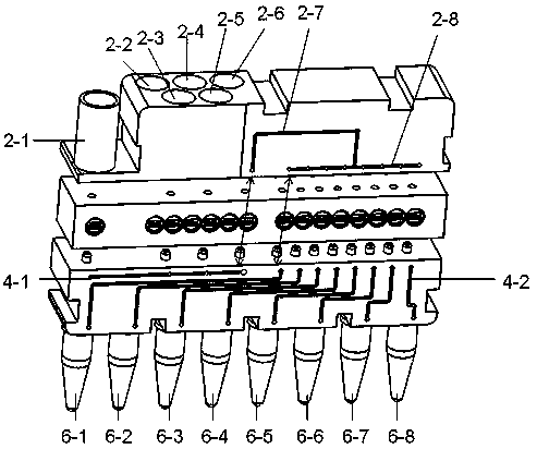 Microfluidic nucleic acid testing card box and kit