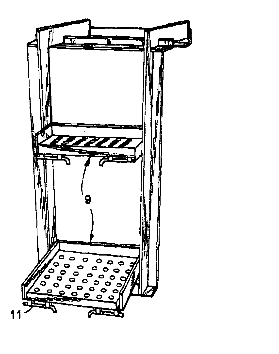 Truck engine compartment ladder