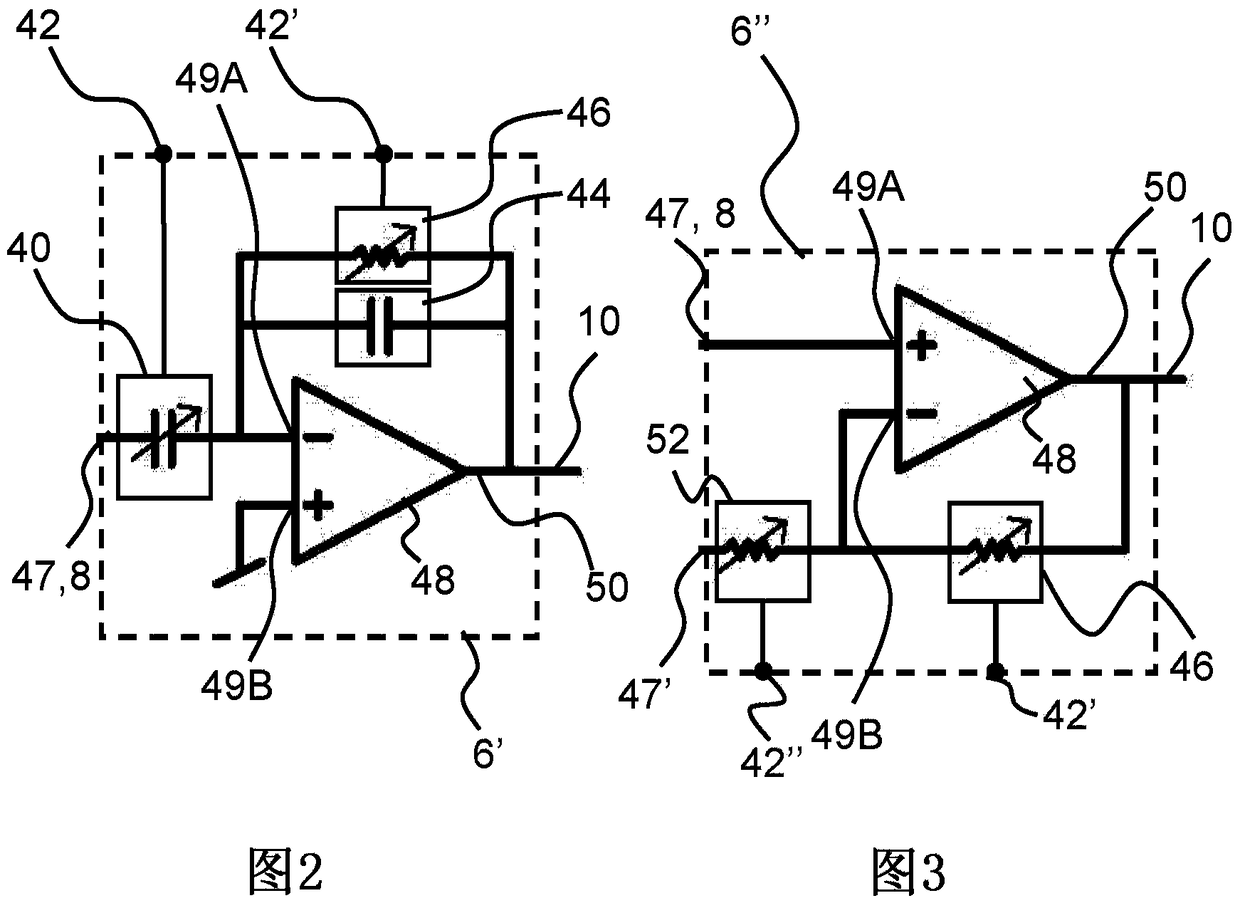 Hearing device with analog filtering and associated method