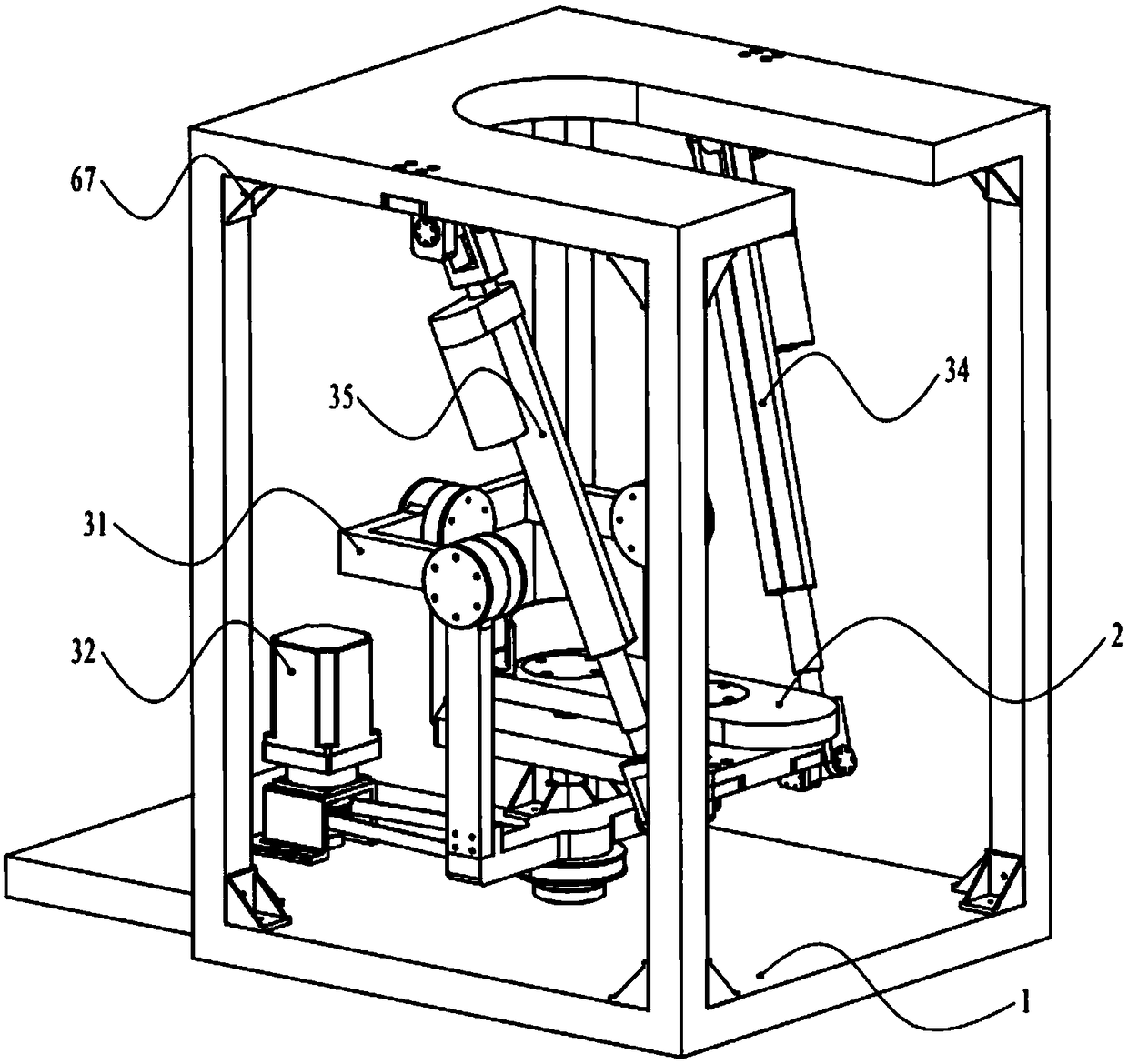 Double-UPS-type ankle rehabilitation device