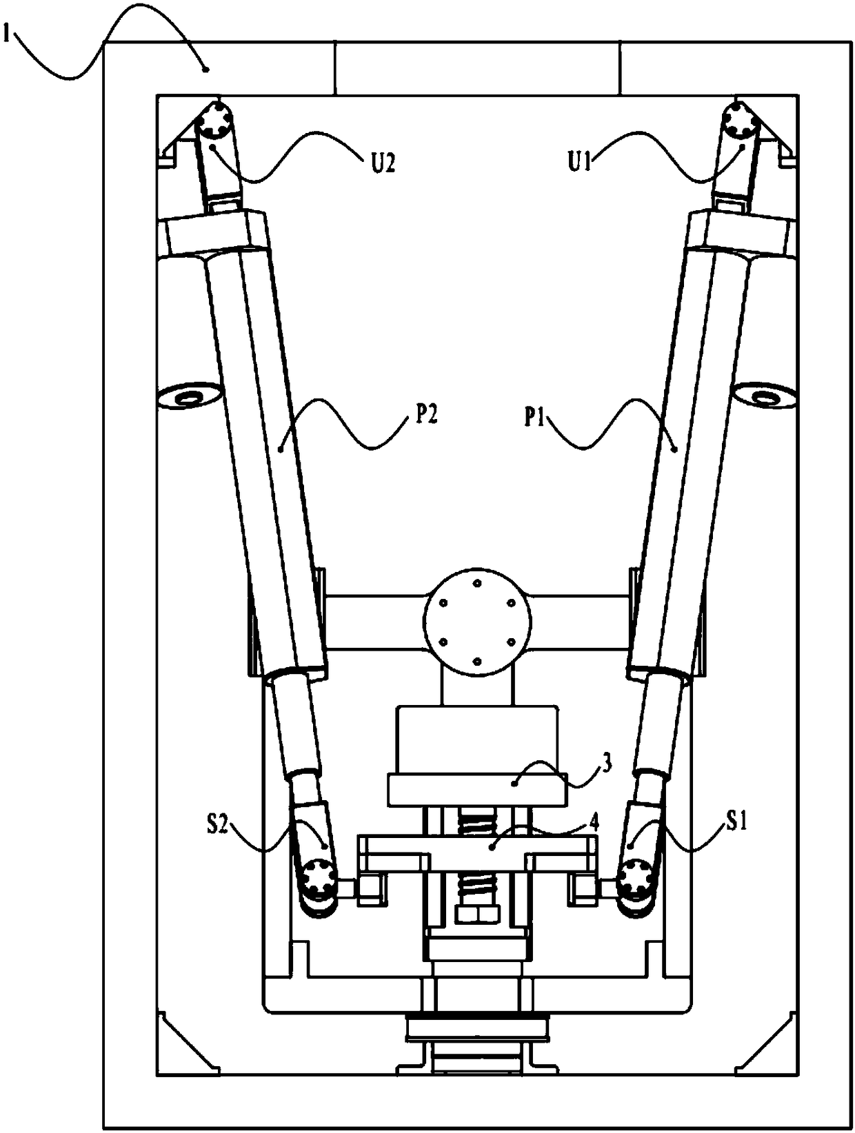 Double-UPS-type ankle rehabilitation device