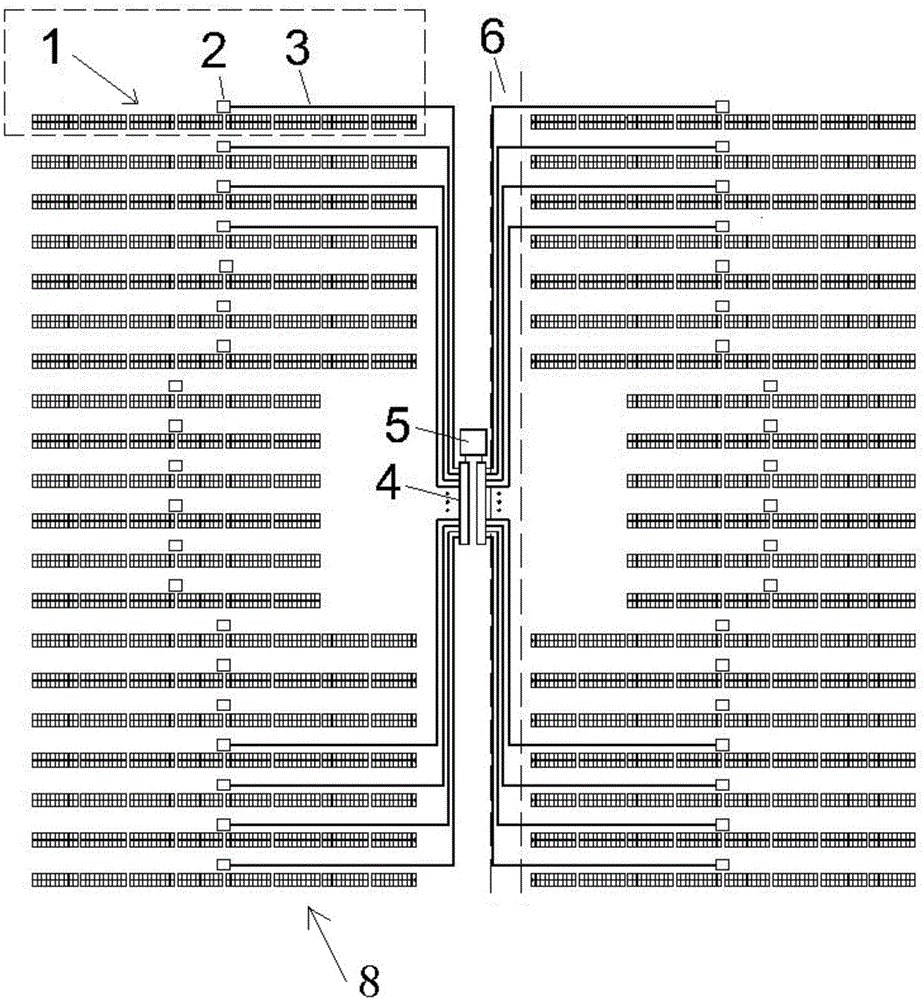 Photovoltaic power generation unit power generation benefit maximization layout structure