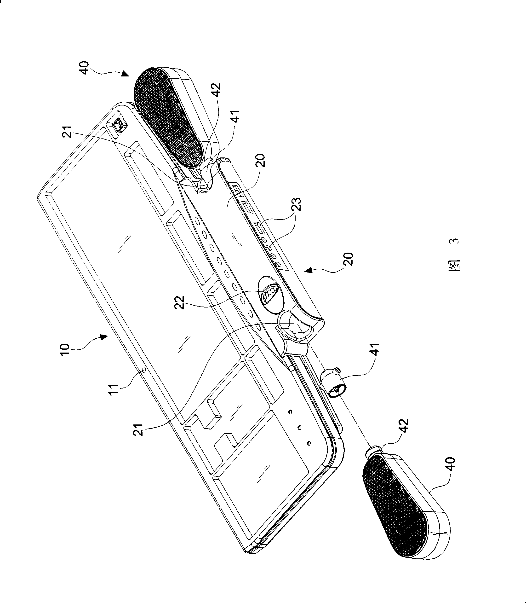 Multi-media keyboard combined with turnable loudspeaker box