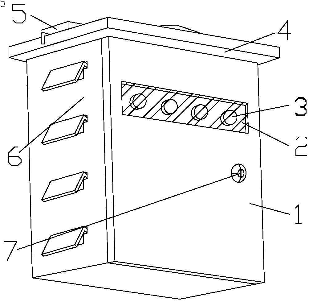 Power distribution box for preventing rainwater from entering during rainstorm