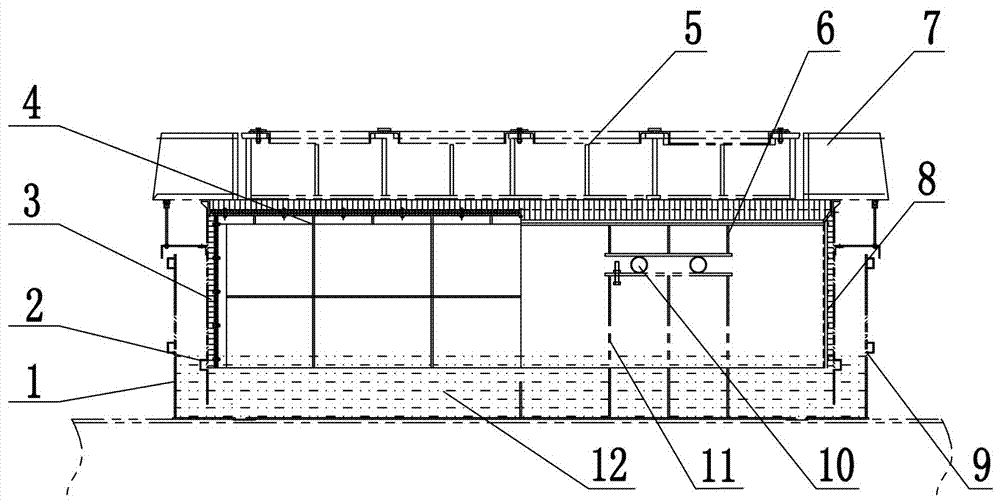 Lateral floating end sealing device of pellet ring cooler