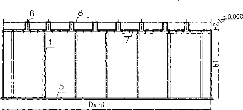 Underground granary enclosed by semi cylinder