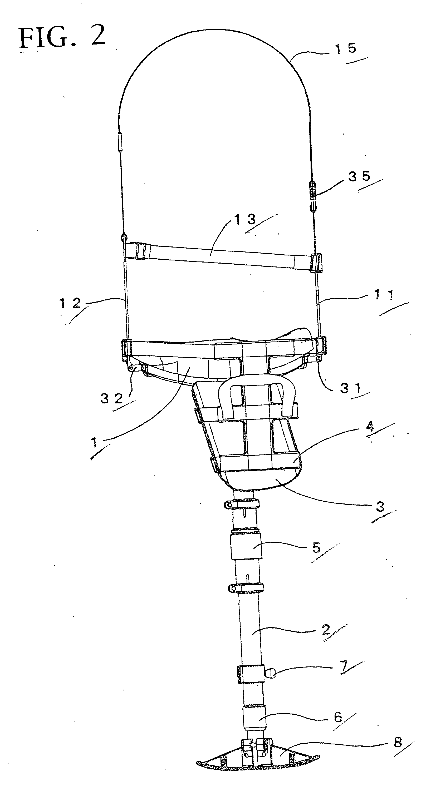 Hucklebone supporting-type artificial leg