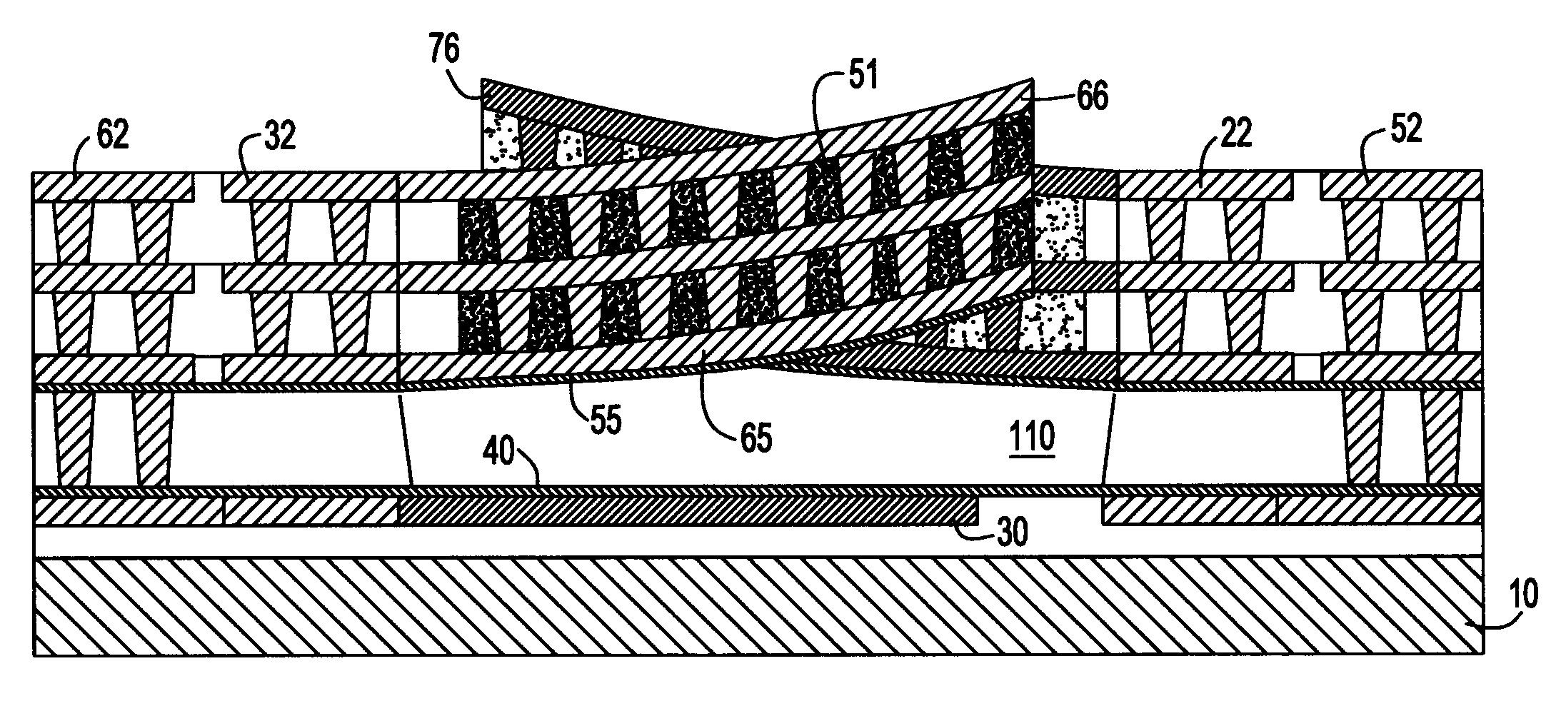 Elastomeric CMOS based micro electromechanical varactor